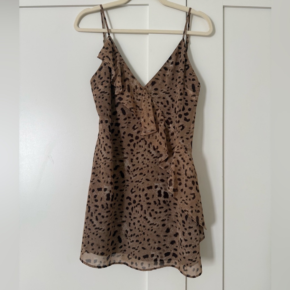 LPA leopard mini dress
